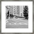 Empty Street In Boston Framed Print
