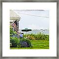 En Plein Air With Flag Framed Print