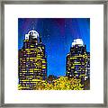 Enchanted Evening At The King And Queen Towers - Atlanta Framed Print