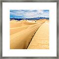 Endless Dunes - Panoramic View Of Sand Dunes In Death Valley National Park Framed Print