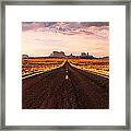 Endless Road To Monument Valley Framed Print