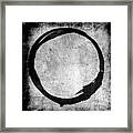 Enso No. 109 Black On White Framed Print