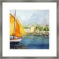 Entering The Port - Foca Izmir Framed Print