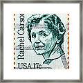 Environmentalist Rachel Carson Postage Stamp Framed Print