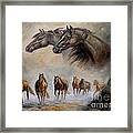 Equestrian Horse Painting Distand Thunder Framed Print