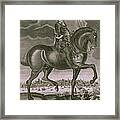 Equestrian Portrait Of Oliver Cromwell Framed Print