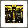 Escalator Lights Framed Print