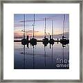 Eureka Harbor At Sunset Framed Print