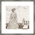 European Lady In The 19 Century Framed Print