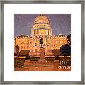 Evening At The Capitol Framed Print