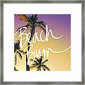 Evening Beach Bum Framed Print