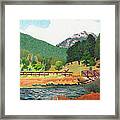 Evergreen Lake Spring Framed Print