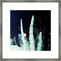 Explosion Of The Space Shuttle Challenger Mission Framed Print