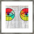 Eyes Looking At Stock Prices Framed Print