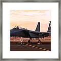 F-15 Eagle At Sunset Framed Print