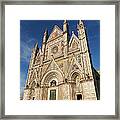 Facade Of Orvieto Cathedral Against Framed Print