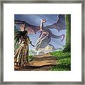 Facing The Red Dragon Framed Print