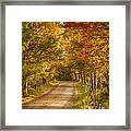 Fall Color Along A Peacham Vermont Backroad Framed Print