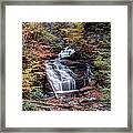Fall Colors From Below Mohican Falls Framed Print