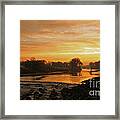 Fall Sunrise On The Red River Framed Print