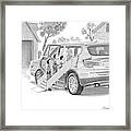 Family Entering Their Suv With The Aid Of A Large Framed Print