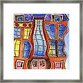 Fanciful Wavy House Painting Framed Print