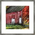 Farm - Barn - The Old Red Barn Framed Print