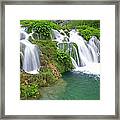 Fast-flowing Cascades At The Upper End Framed Print