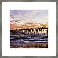 Febuary Sunset On Atlantic Beach North Carolina Framed Print