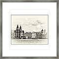 Ferry At Liverpool Terminal Framed Print