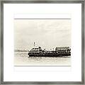 Ferry At The Terminal Framed Print