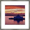Ferry Sunset Framed Print