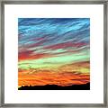 Fiery July Sunset Framed Print