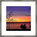 Finger Lakes Purple Sunset Framed Print