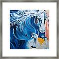 Fire And Blue Ice Framed Print