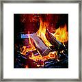 Fire - Hot And Orange Framed Print