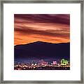 Fire In The Sky Reno Sunset Framed Print