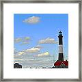Fire Island Lighthouse In Autumn Framed Print