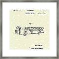 Fire Truck 1940 Patent Art Framed Print
