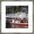 Fireboat Harvey In Action Framed Print