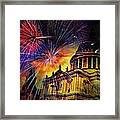Fireworks Above St. Pauls Cathedral London England Framed Print