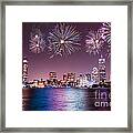 Fireworks Over Boston Framed Print