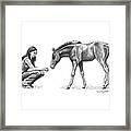 First Love Girl With Horse Foal Framed Print