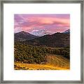 Fish Creek Pass Sunset Framed Print