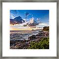 Fisherman And The Sea Framed Print