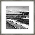 Fishing Dock In Winter 2 Framed Print