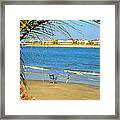 Fishing Paradise At The Beach By Jan Marvin Studios Framed Print