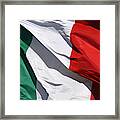 Flag Of Italy With Vertical Strips Of Green, White And Red Framed Print