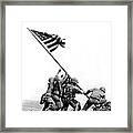 Flag Raising At Iwo Jima Framed Print