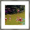 Flamingo Party Framed Print